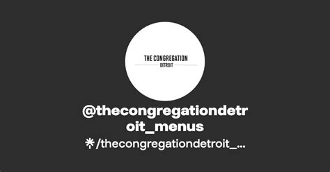 the congregation menu|Food & Beverage Menus